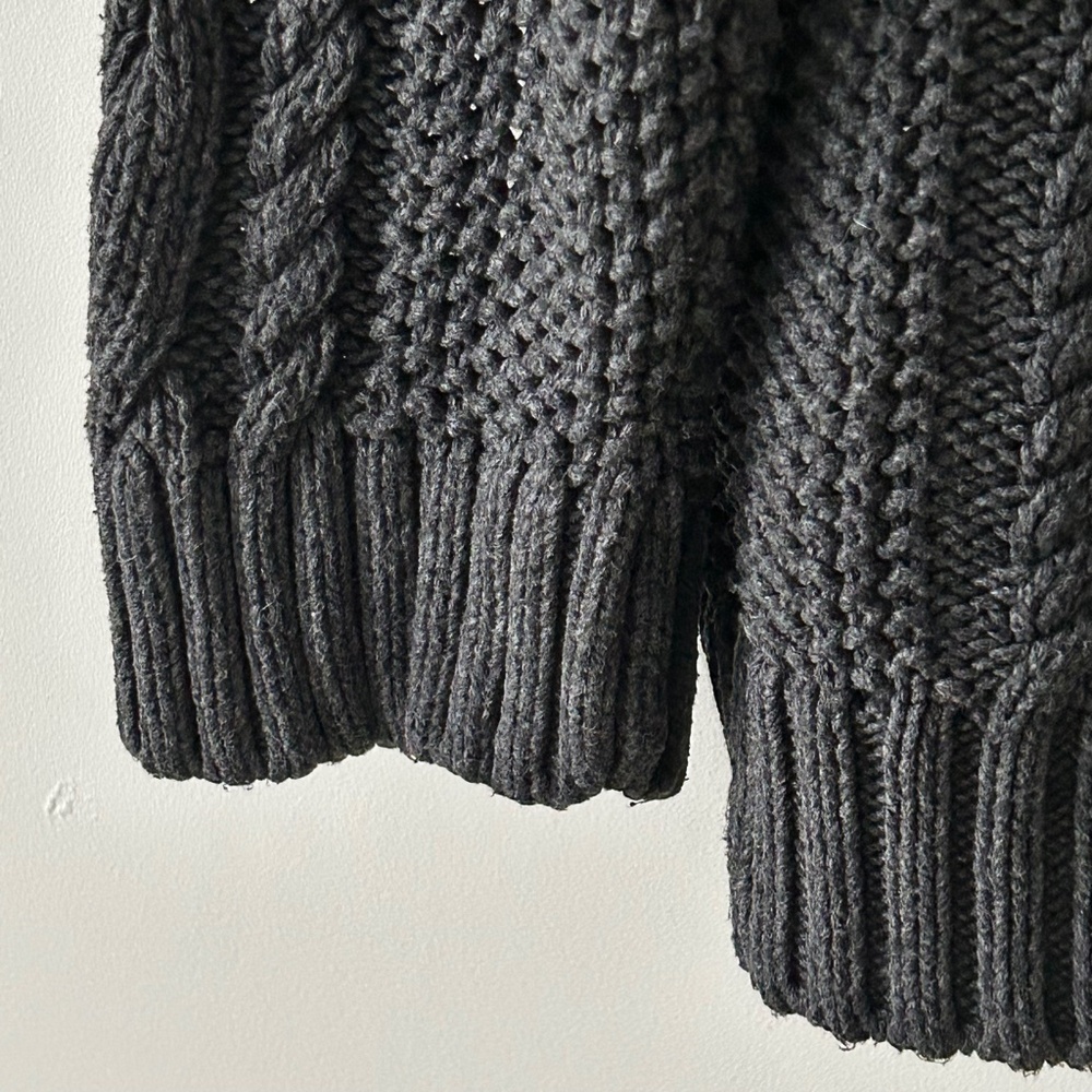 Quince 100% Organic Cotton Oversized Gray Cable Cardigan - Picture 8 of 16